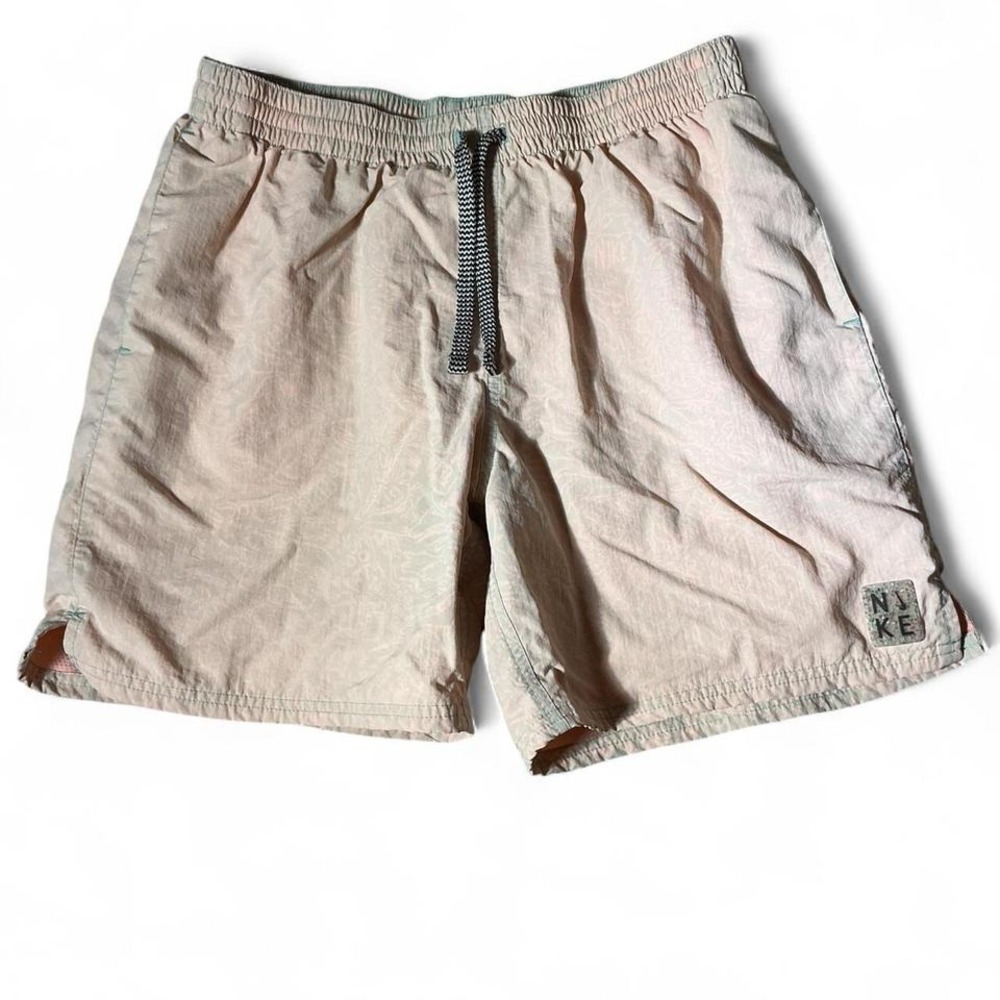 Nike Womens Pink Paisley Pattern Swim Trunks‎ Shorts Size L